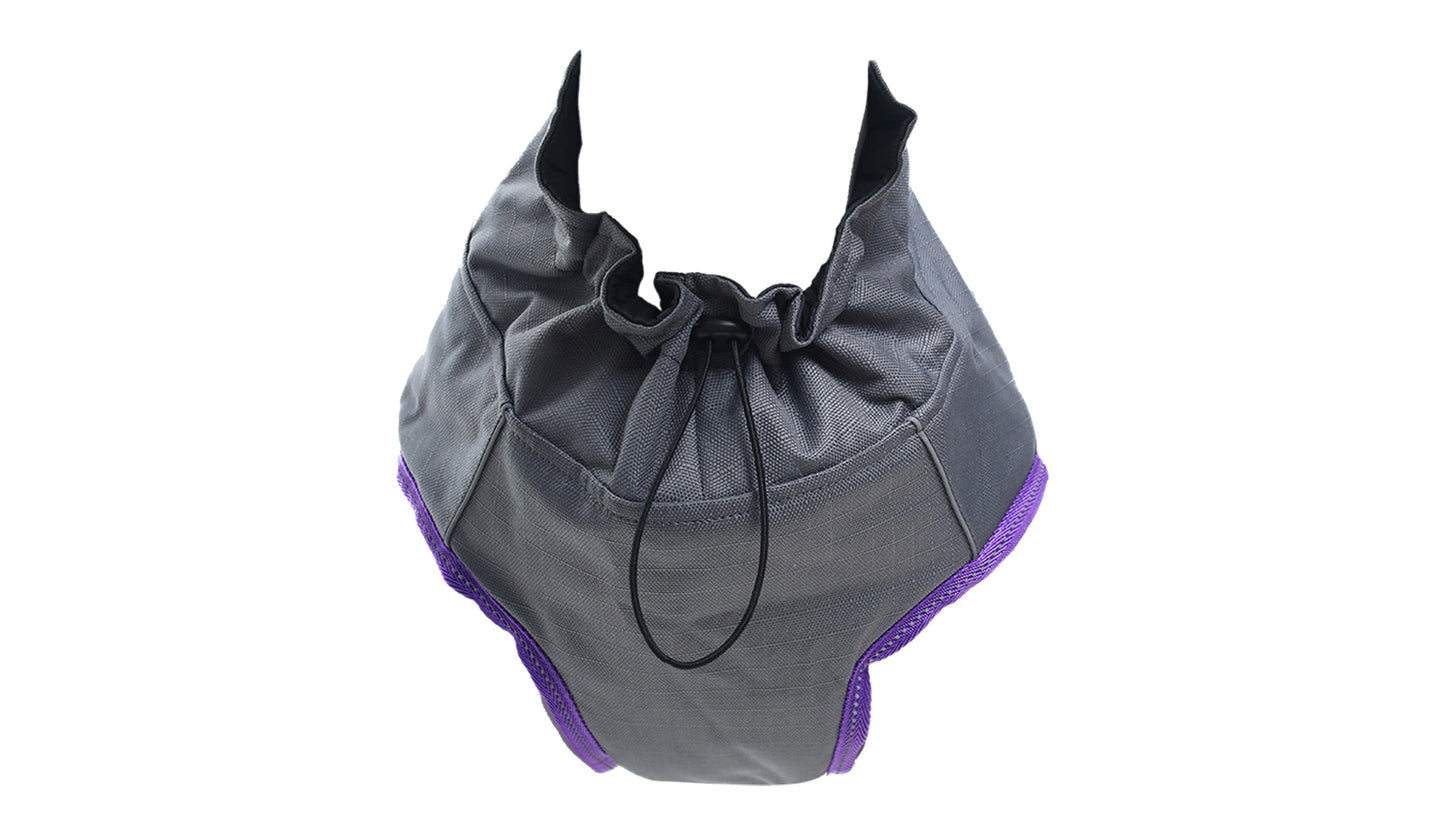 Violet  Dark Grey Himalaya Dog Coat with 200 GSM Padding - Flat