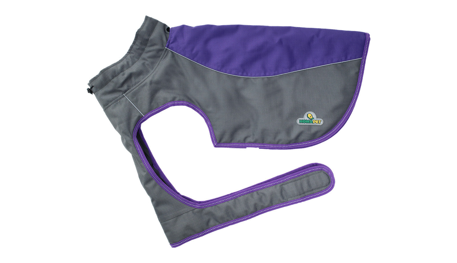 Poly Green Dark Grey Himalaya Dog Coat with 200 GSM Padding - Flat