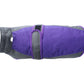 Violet  Dark Grey Himalaya Dog Coat with 200 GSM Padding - Flat