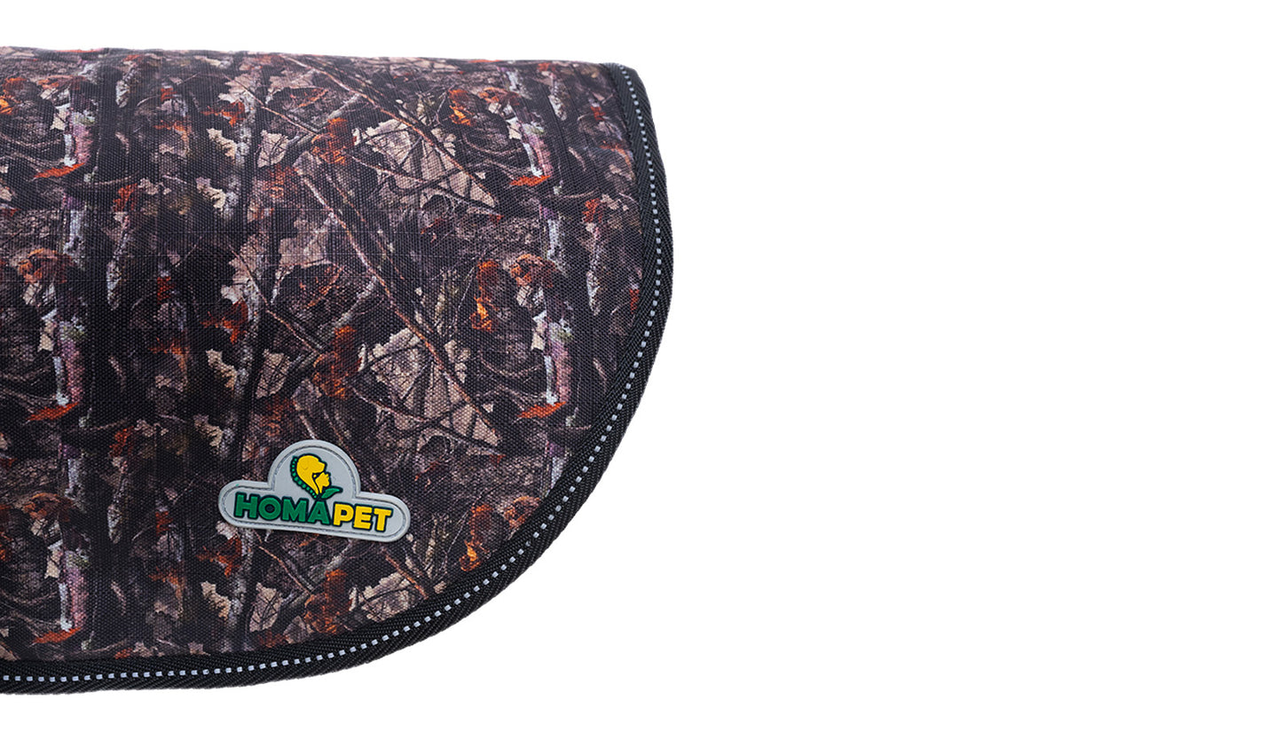 Forest Camo Himalaya Dog Coat with 200 GSM Padding - Printed