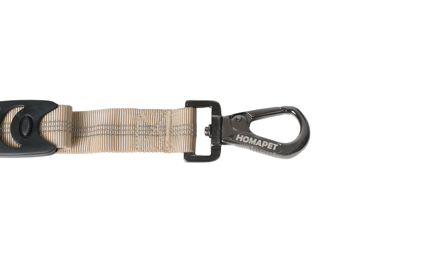 Ivory Nylon Full Bungee Dog Leash