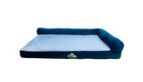 Navy & Sky Blue L Shape Dog Bed