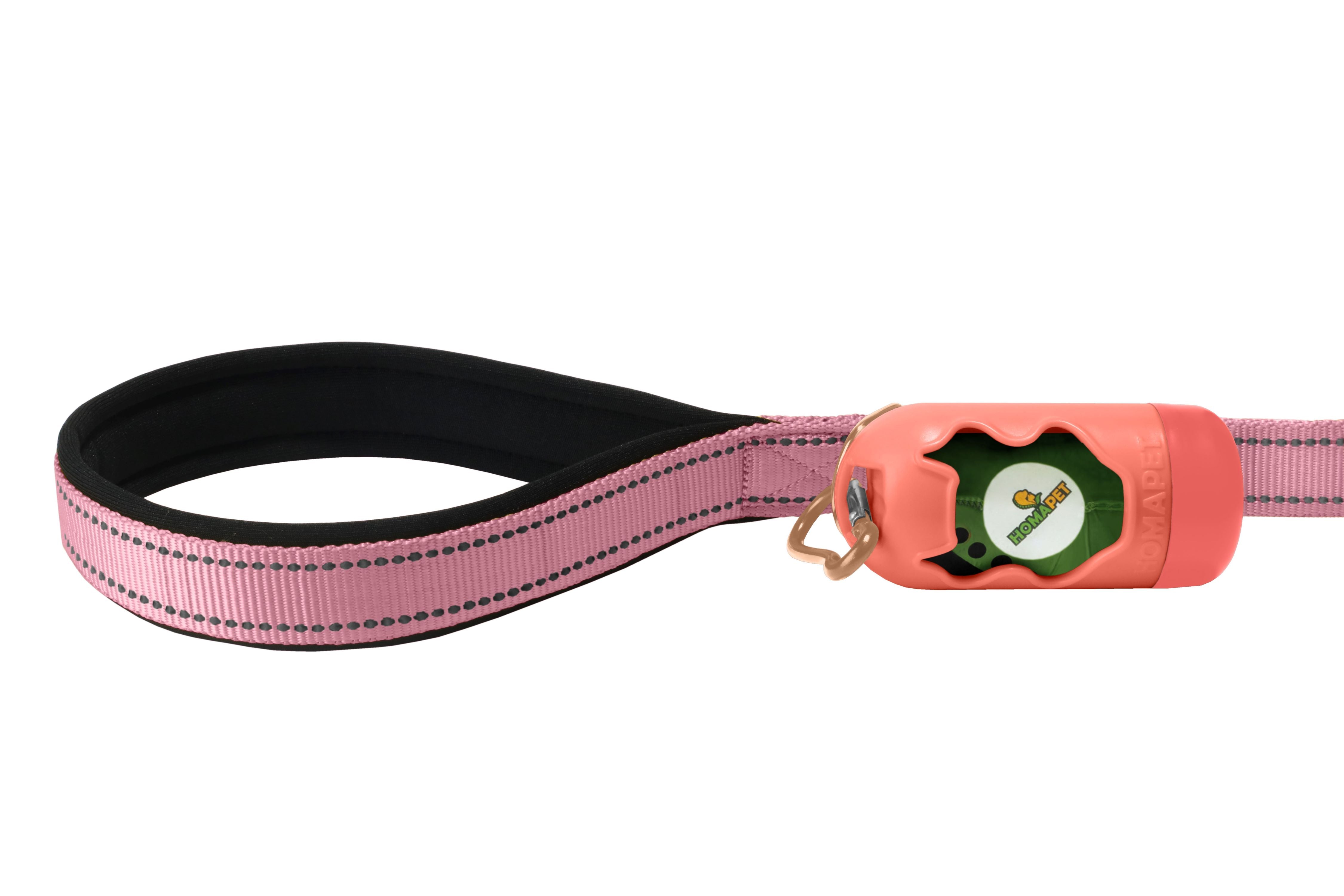 Lilac Sachet Nylon Adjustable Bungee Dog Leash