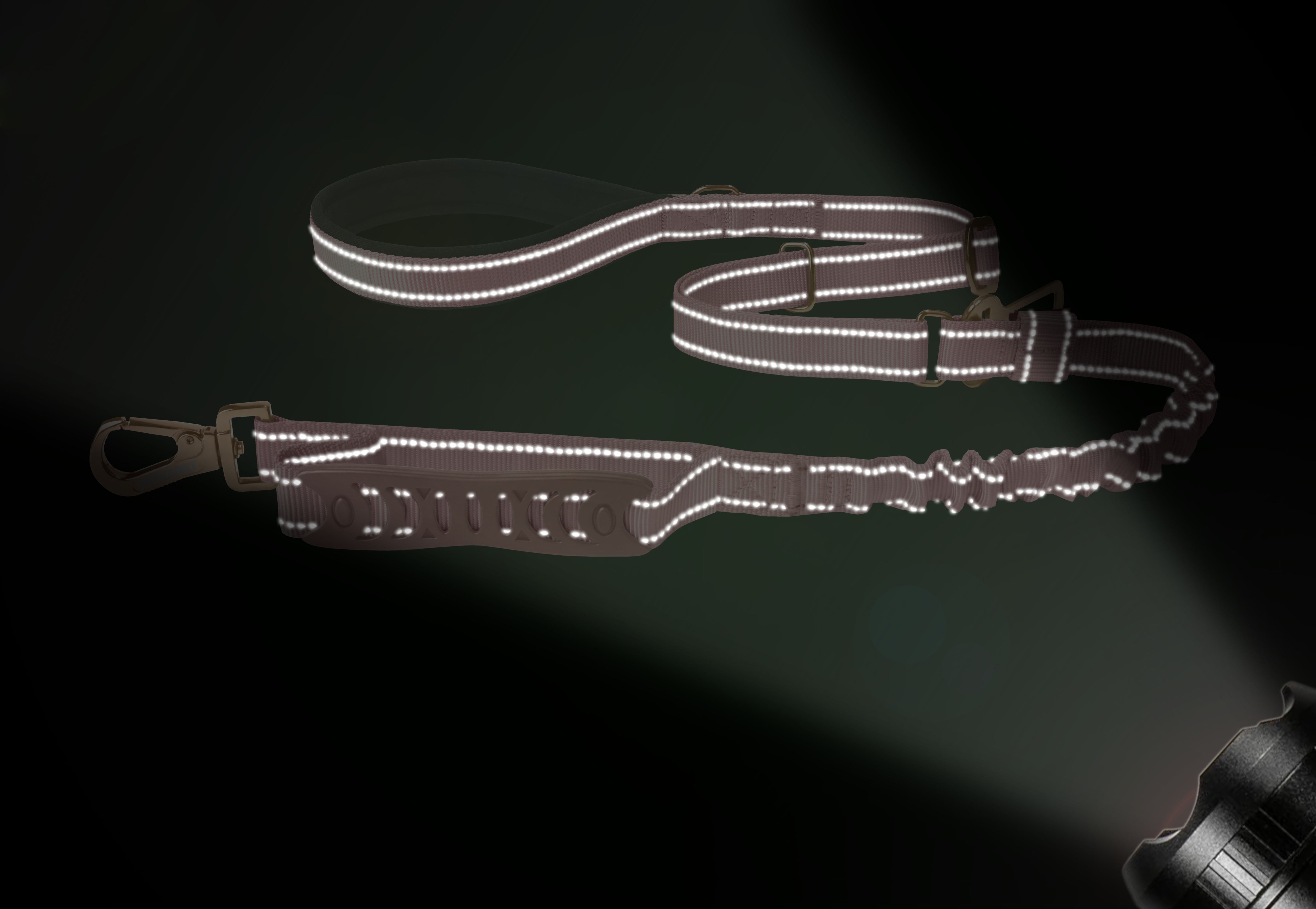 Lilac Sachet Nylon Adjustable Bungee Dog Leash