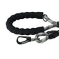 Light Grey - Black Braided Polyester Reflective Dog Rope