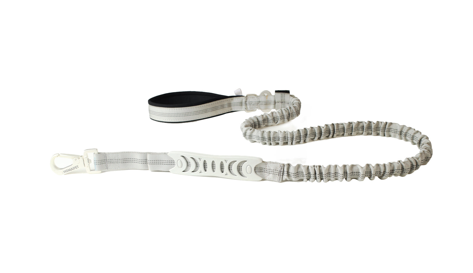 Ivory Nylon Full Bungee Dog Leash