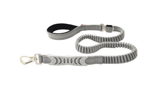 Light Grey Polyester Full Bungee Dog Leash