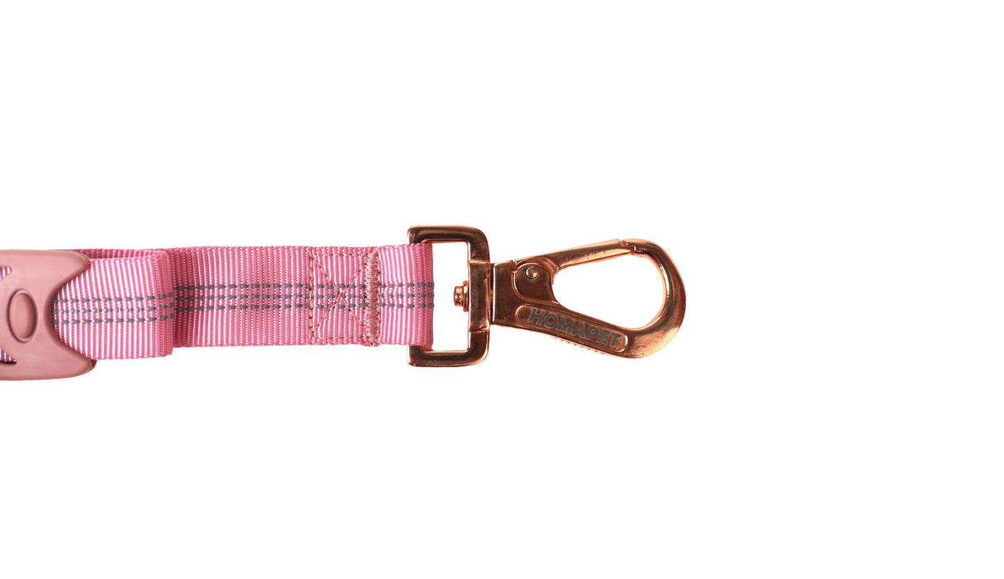 Lilac Sachet Nylon Full Bungee Dog Leash