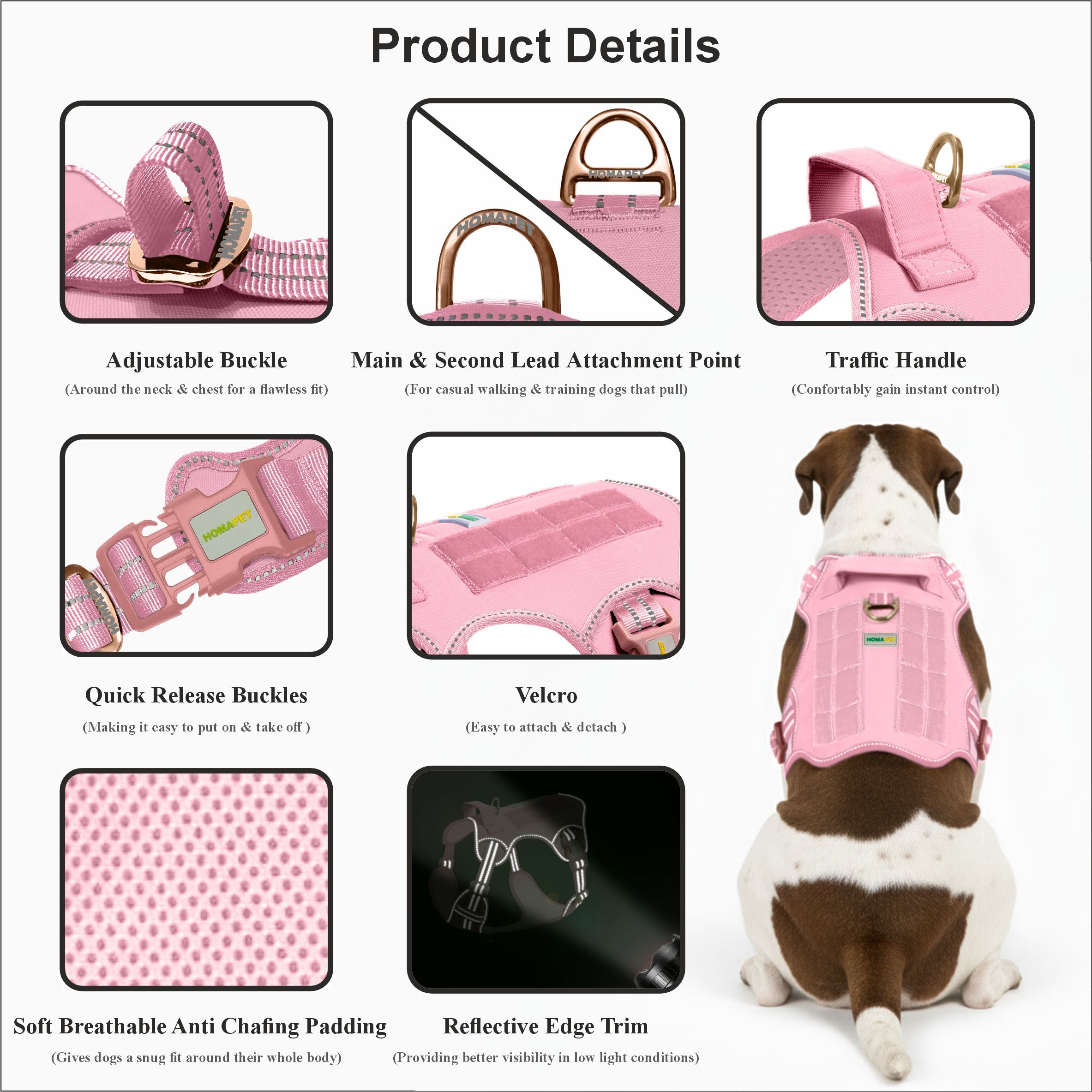 Lilac Sachet Tactical Dog Harness