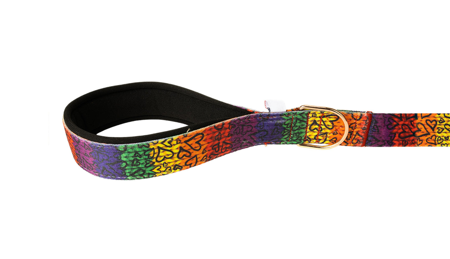 Love Printed Polyester Dog Leash