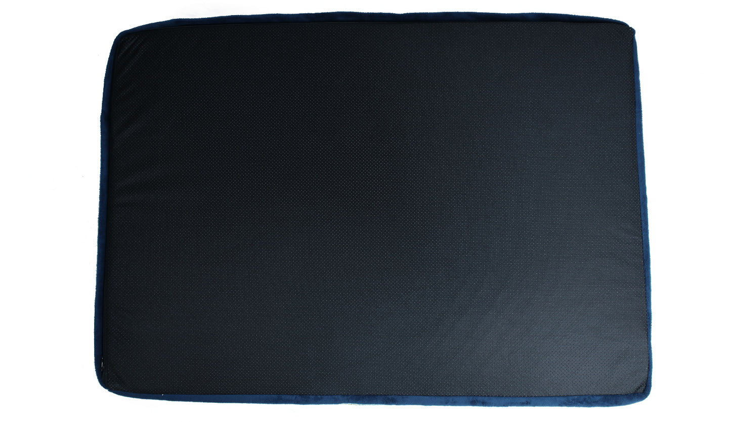 Navy & Sky Blue L Shape Dog Bed