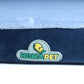 Navy & Sky Blue L Shape Dog Bed