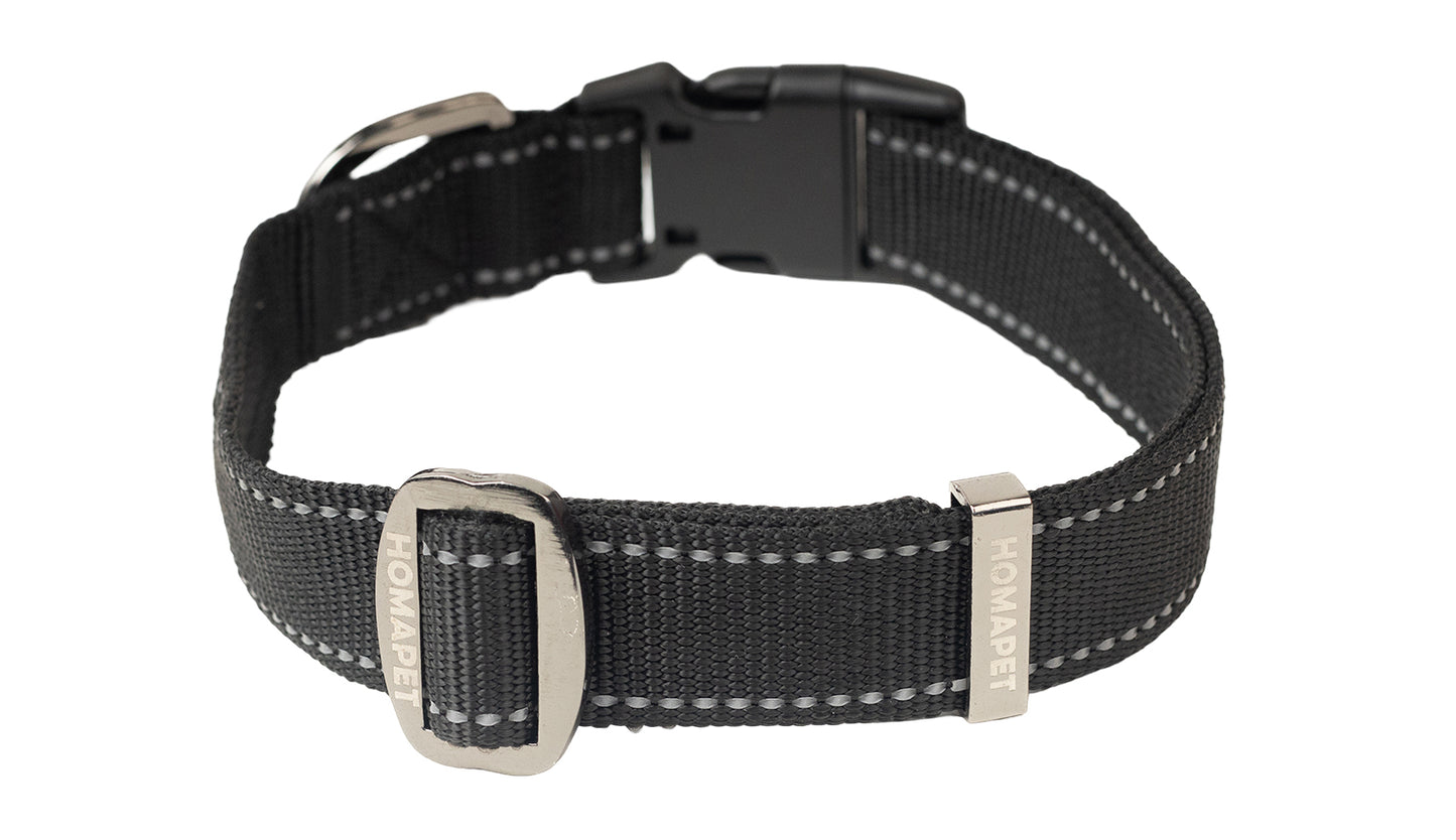 Black Nylon Dog Collar