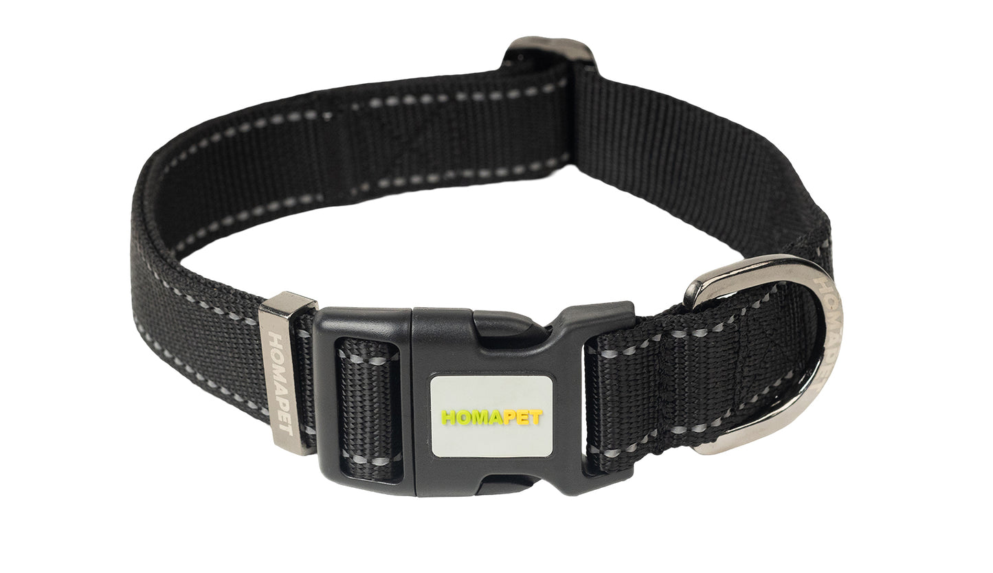 Black Nylon Dog Collar