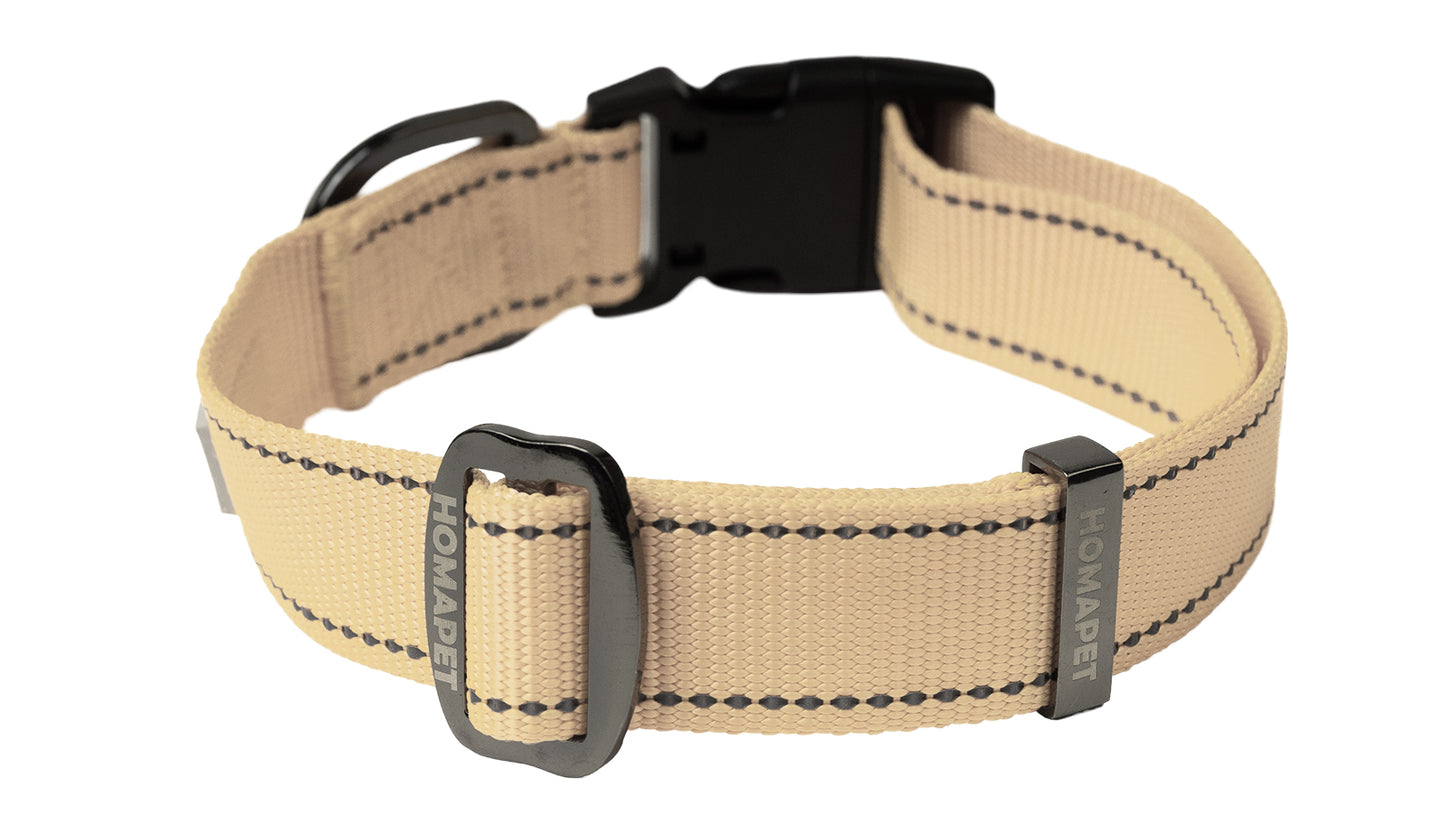 Ivory Nylon Dog Collar