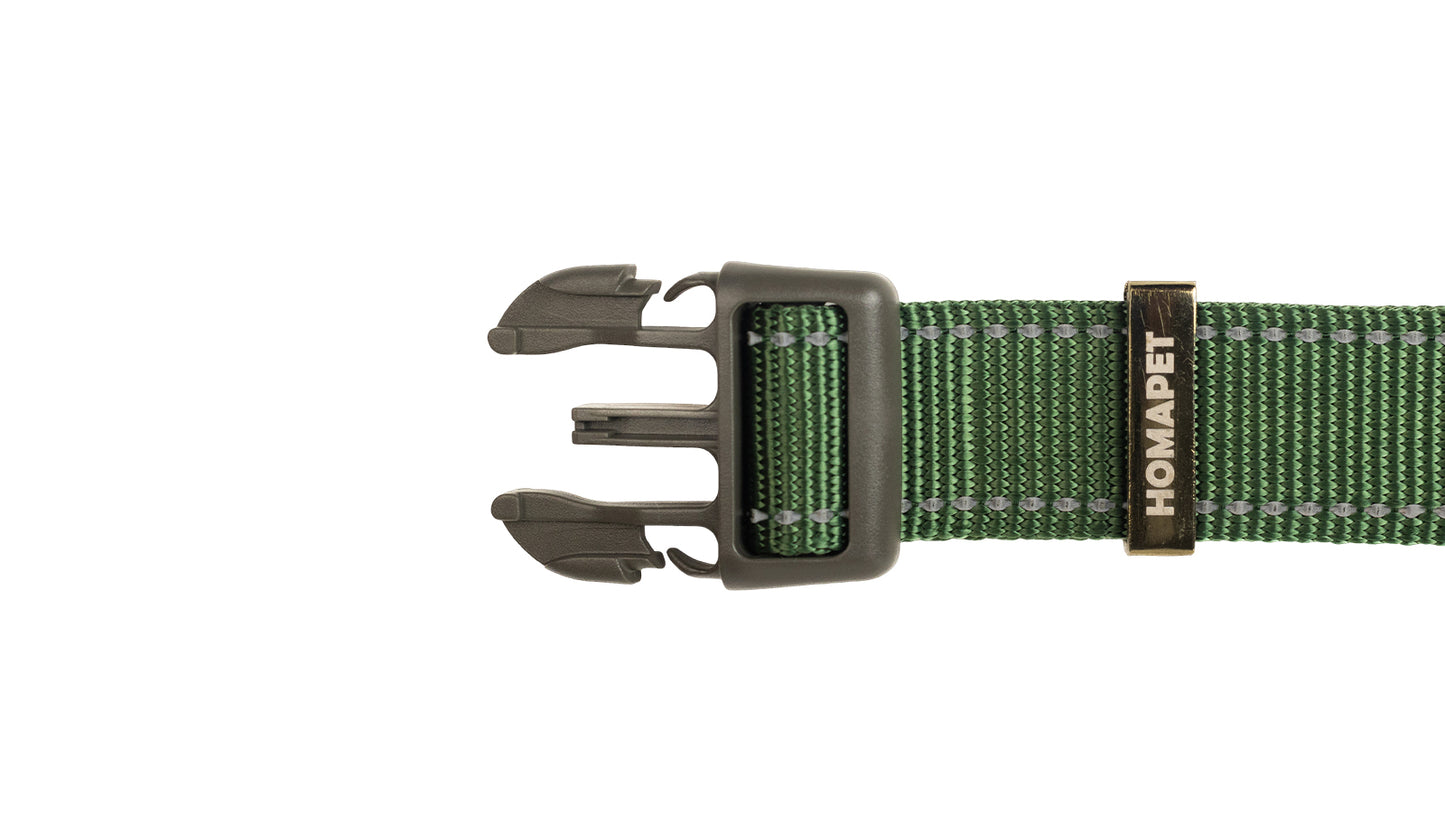 Olive Green Nylon Dog Collar