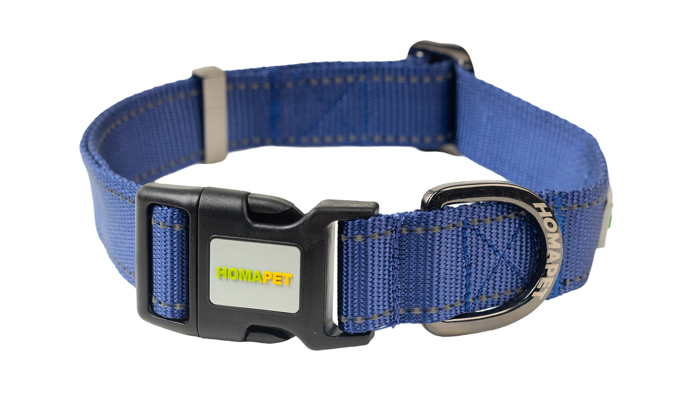 Sodalite Blue Nylon Dog Collar