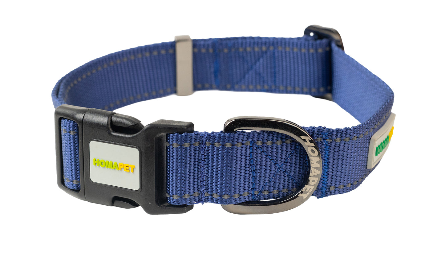 Sodalite Blue Nylon Dog Collar