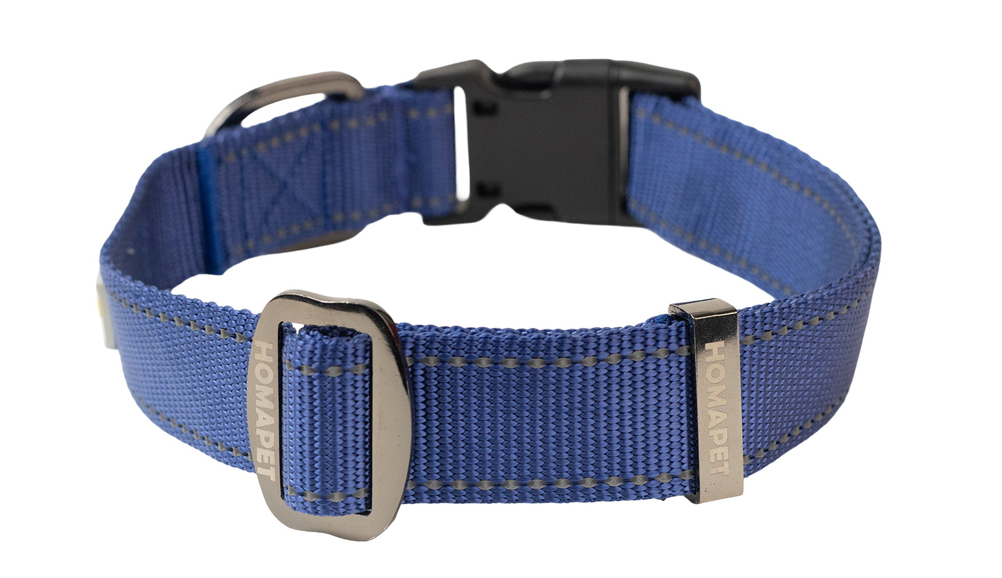 Sodalite Blue Nylon Dog Collar