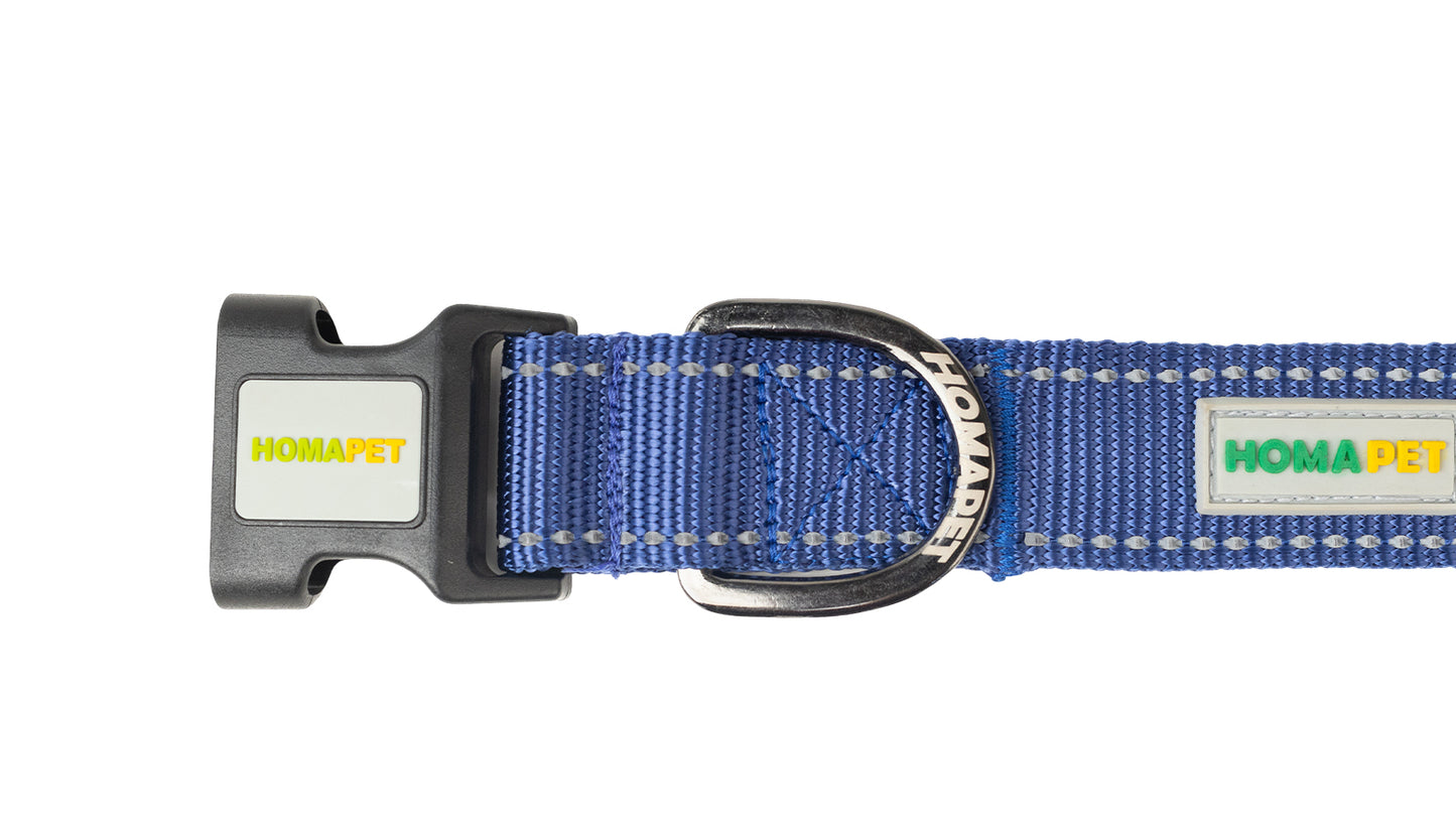 Sodalite Blue Nylon Dog Collar