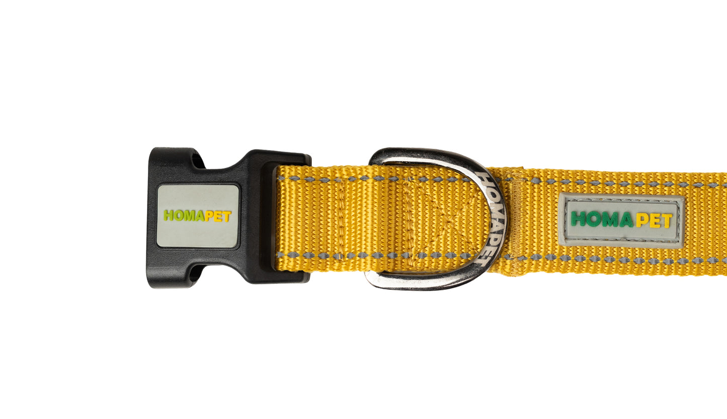 Yellow Nylon Dog Collar