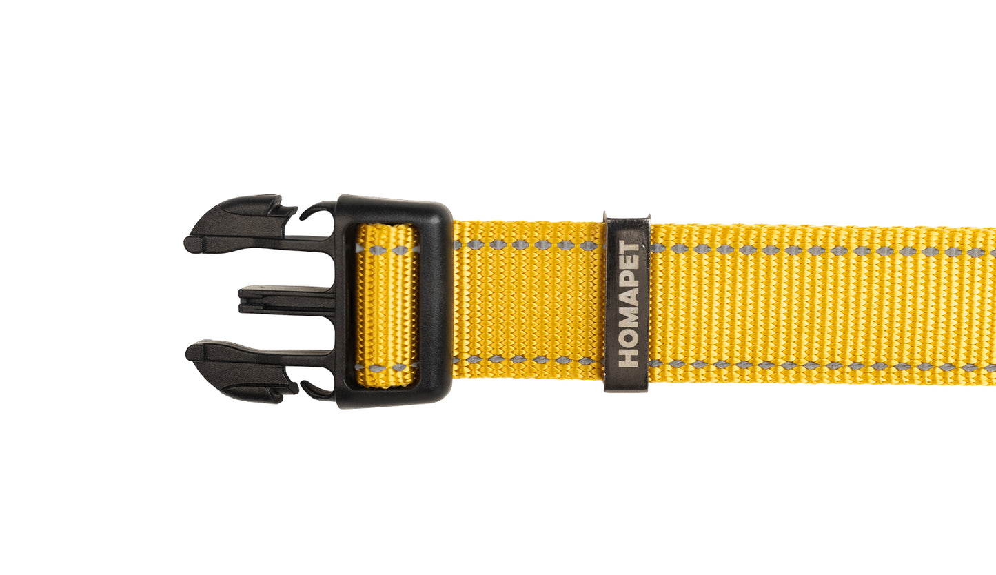 Yellow Nylon Dog Collar