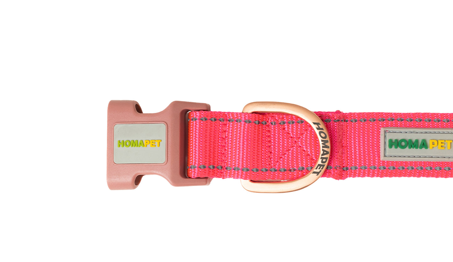 Pink Nylon Dog Collar