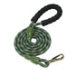 Olive Green - Copper Brown Braided Polyester Reflective Dog Rope