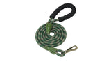 Olive Green - Copper Brown Braided Polyester Reflective Dog Rope