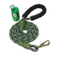 Olive Green - Copper Brown Braided Polyester Reflective Dog Rope