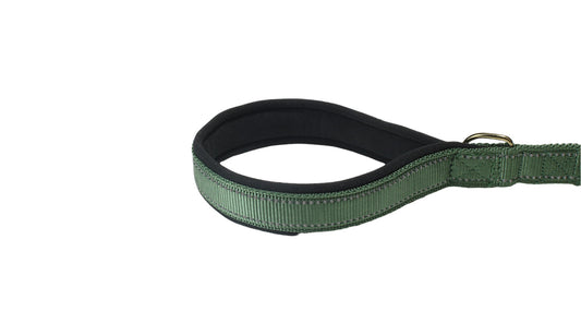 Olive Green Nylon Adjustable Bungee Dog Leash