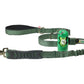 Olive Green Nylon Adjustable Bungee Dog Leash