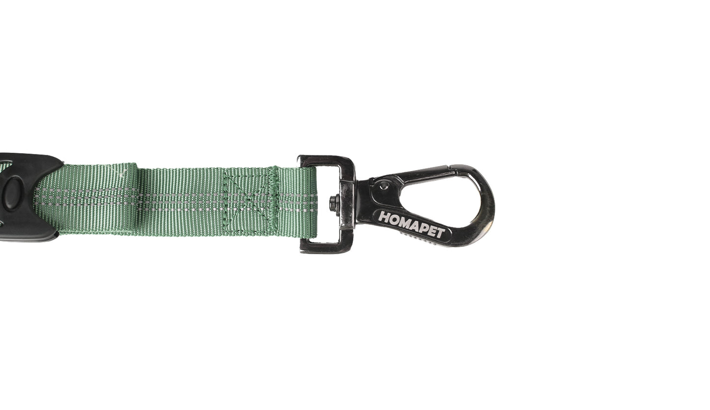 Olive Green Nylon Full Bungee Dog Leash