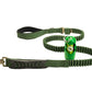 Olive Green Polyester Full Bungee Dog Leash