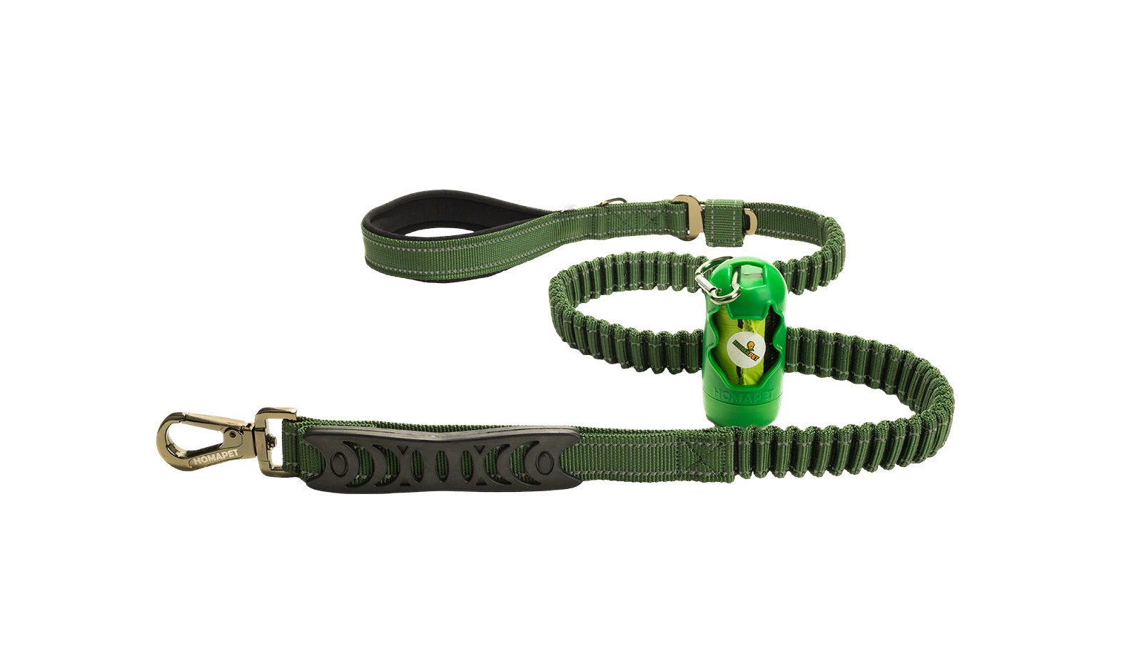 Poly Green Polyester Full Bungee Dog Leash