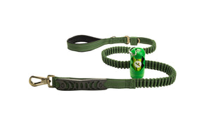 Olive Green Polyester Full Bungee Dog Leash