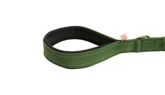 Olive Green Polyester Full Bungee Dog Leash