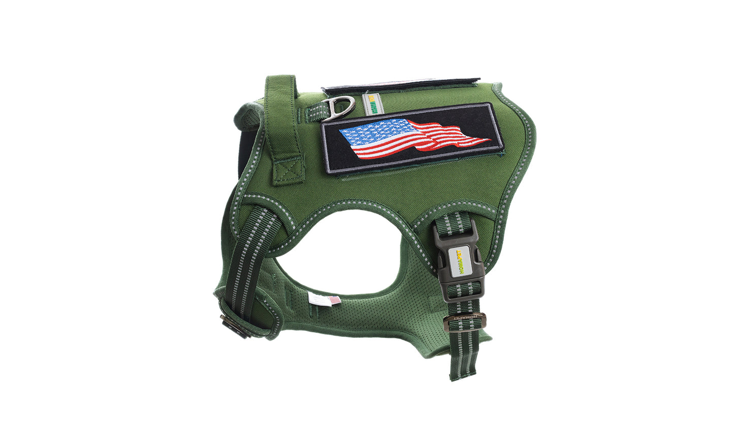 Olive Green Tactical Dog Harness