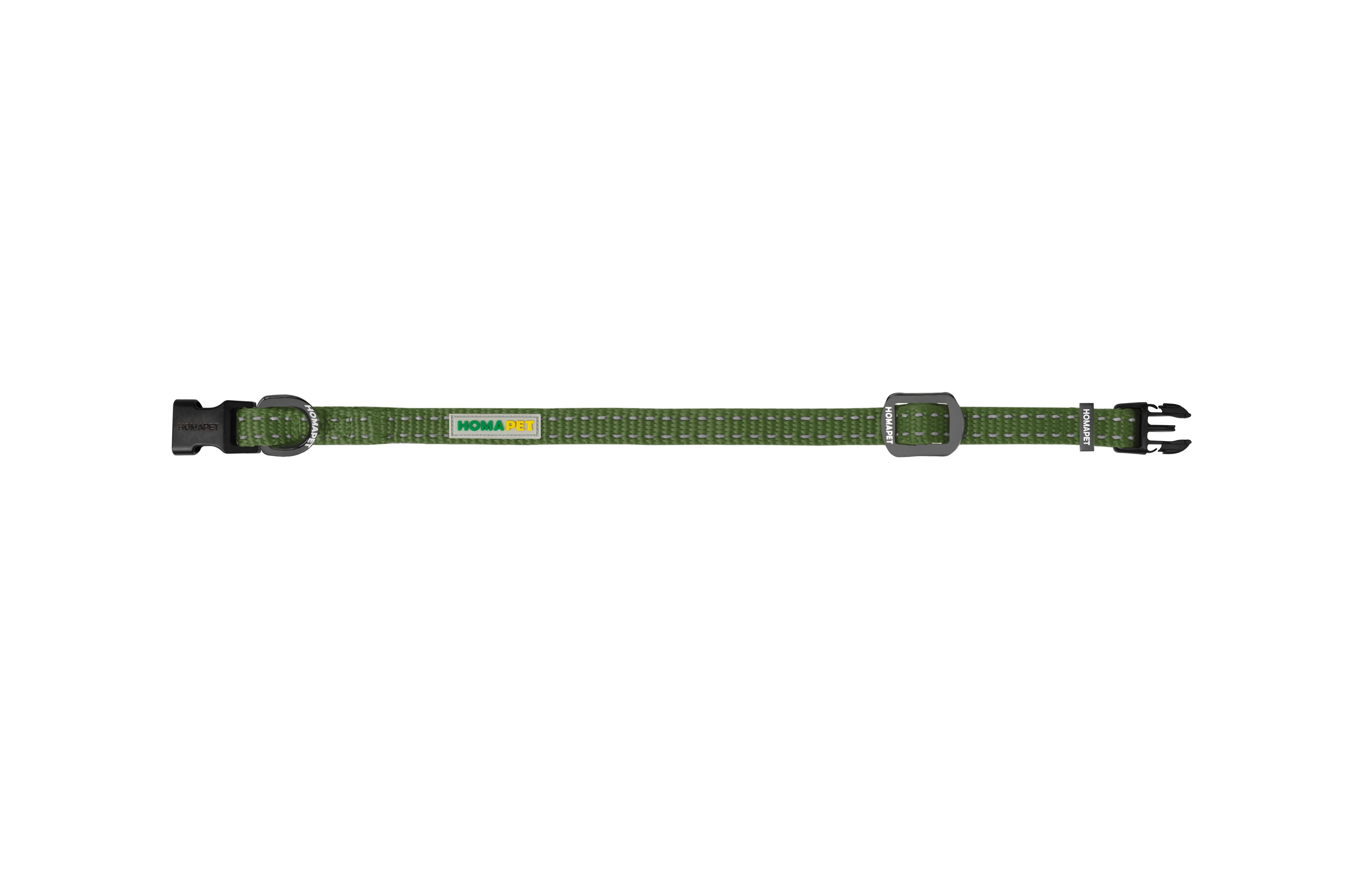 Olive Green Nylon Dog Collar XS