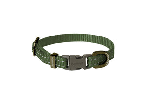 Olive Green Nylon Dog Collar XS