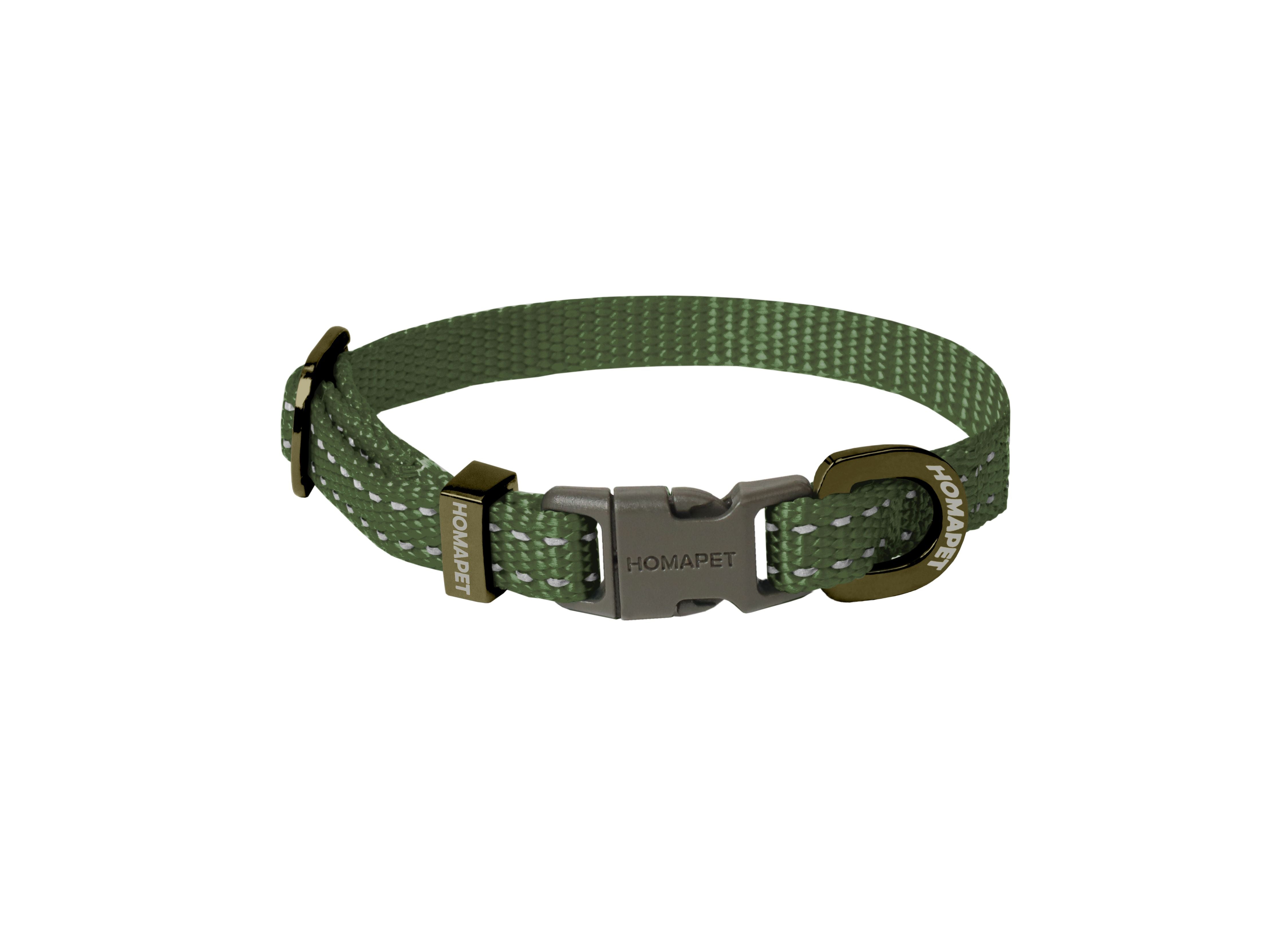 Olive Green Nylon Dog Collar XS