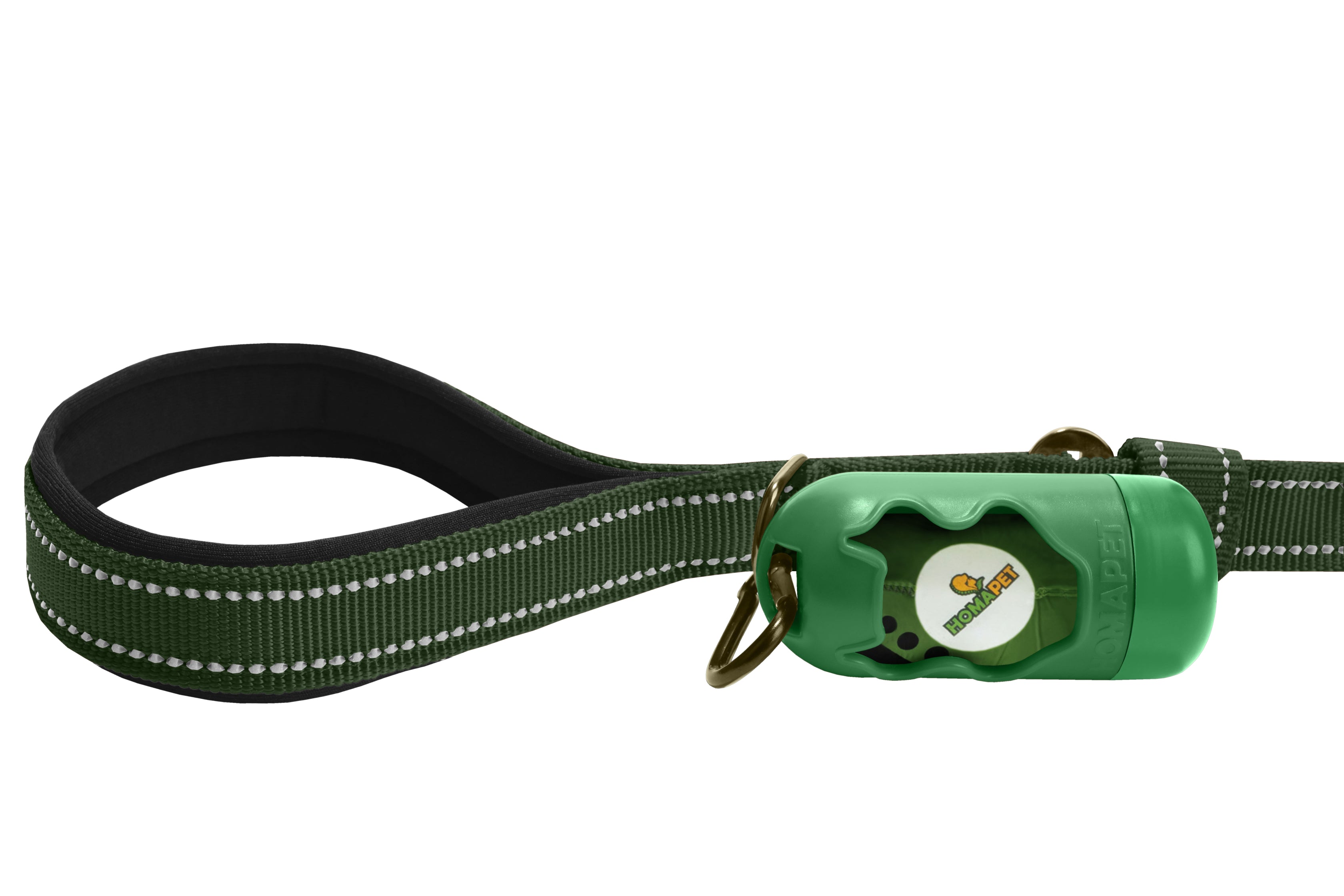 Olive Green Polyester Full Bungee Dog Leash