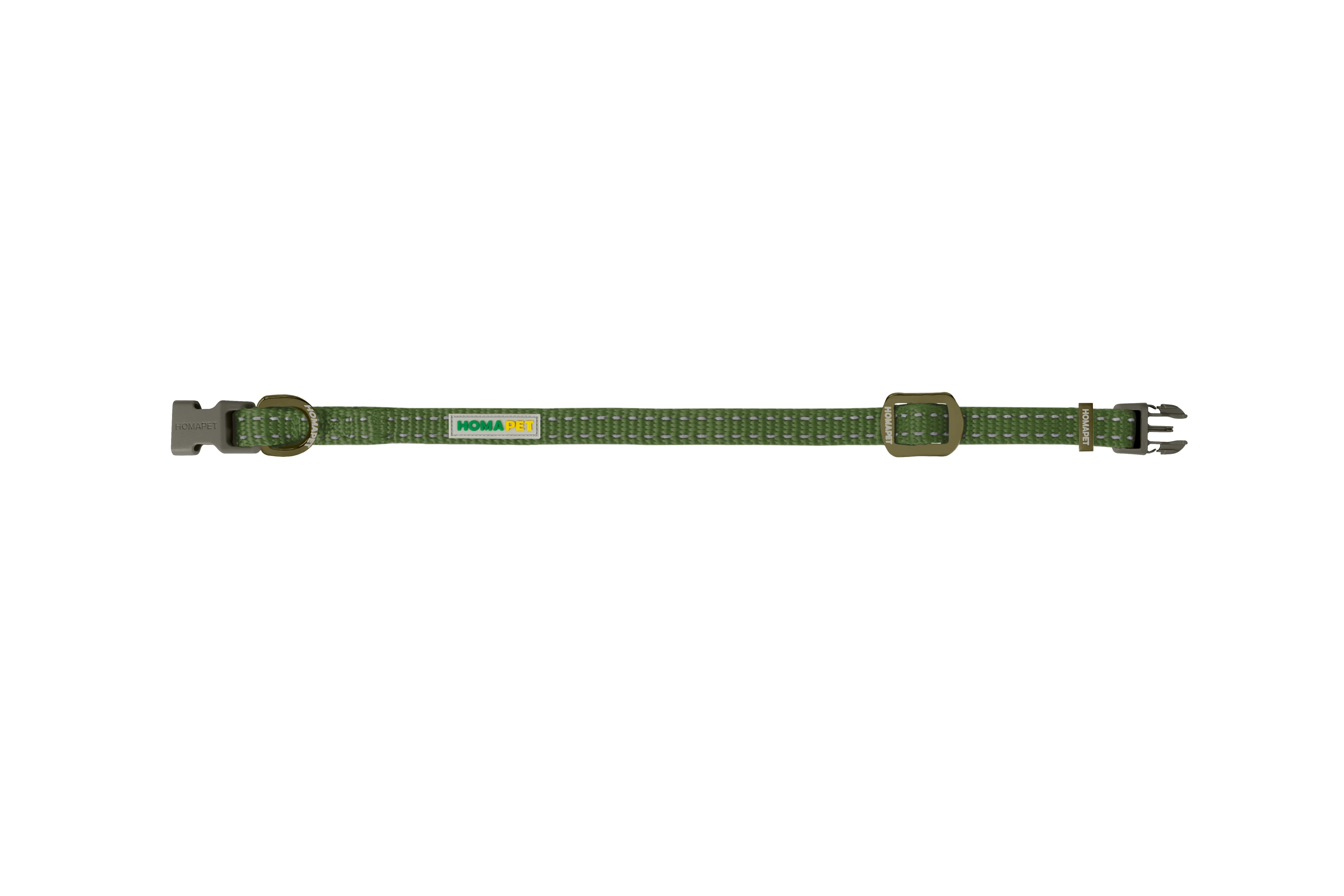 Olive Green Nylon Dog Collar XS