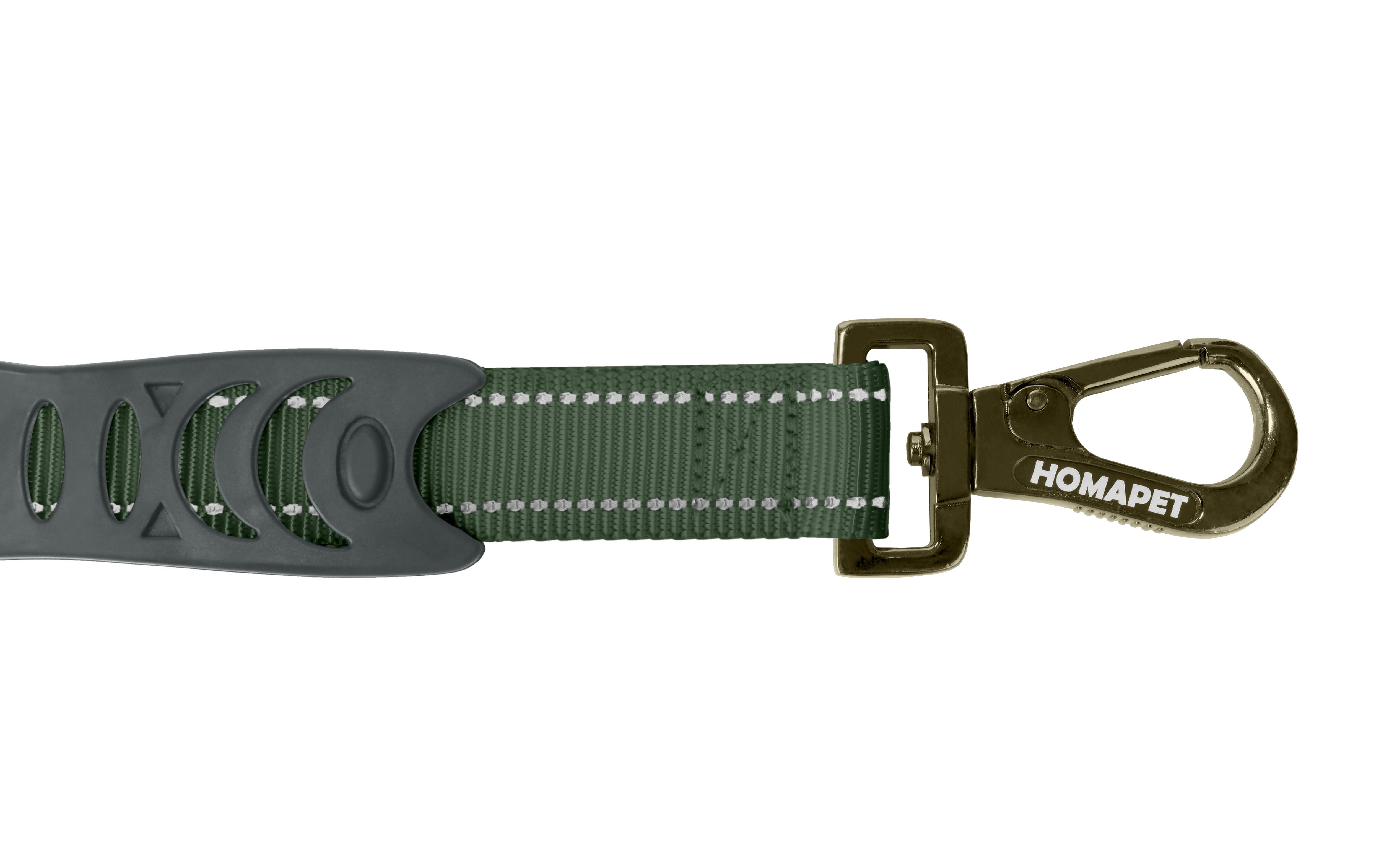 Olive Green Nylon Adjustable Bungee Dog Leash