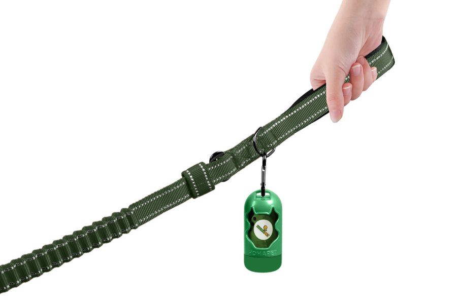 Olive Green Polyester Full Bungee Dog Leash
