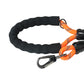 Orange Black - Grey Braided Polyester Reflective Dog Rope