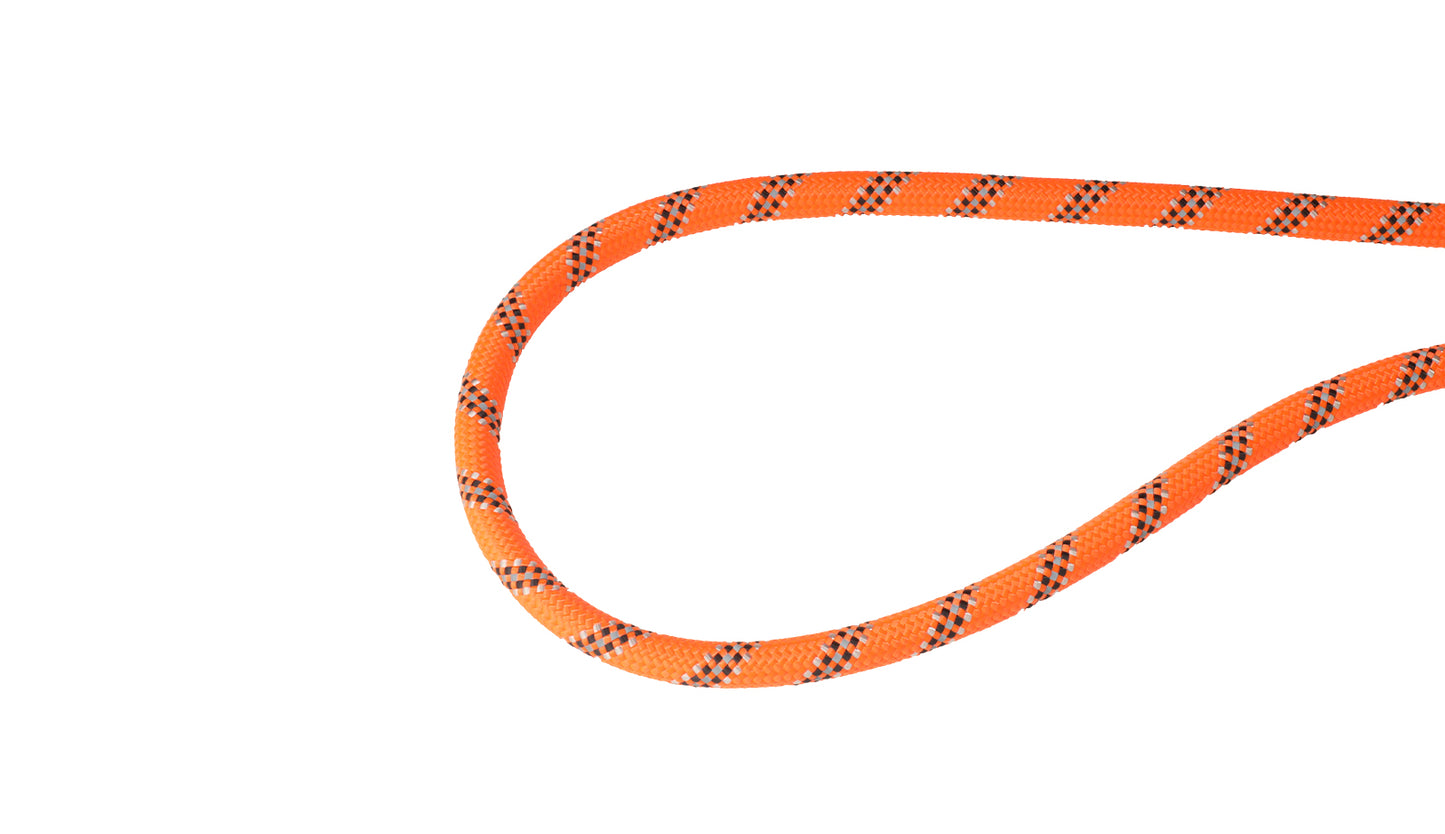 Orange Black - Grey Braided Polyester Reflective Dog Rope