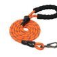 Orange Black - Grey Braided Polyester Reflective Dog Rope