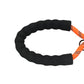 Orange Black - Grey Braided Polyester Reflective Dog Rope