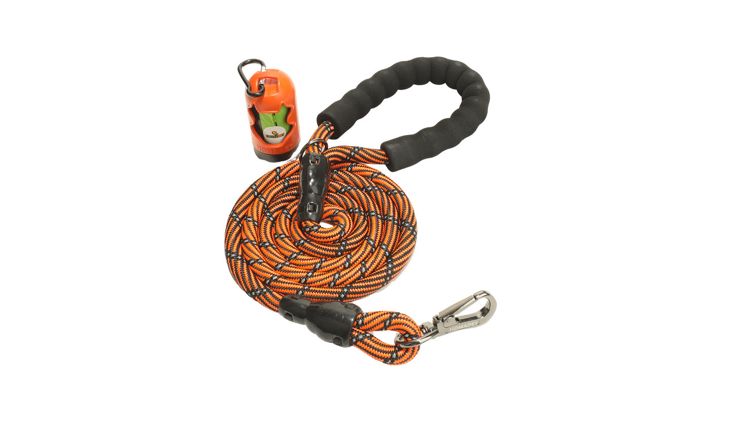 Orange Black Westalee Polyester Reflective Dog Rope